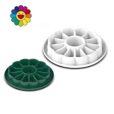 China New Sustainable Design Sunflower ABS Slow Pets Feeder Pet Prevent Clogging Slow Feeder Eating Dog Bowl for sale