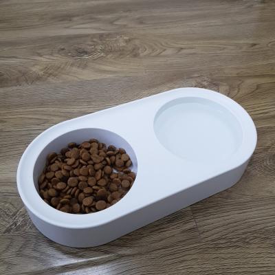 China New design style durable single pet dog cat dog factory double bowls durable ABS material feeder for sale