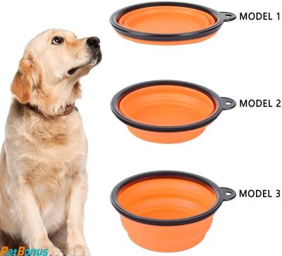 China Sustainable Plant Large Collapsible Dog Bowls, Portable Collapsible Travel Water Bowl Food Dishes For Traveling, Hiking, Walking for sale