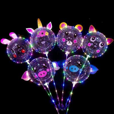 China Wholesale New Tpu 2022 Led Bobo de globo burbuja de Bobo Clear PVC Balloon Set Transparent Balloon Big Size For Gift for sale