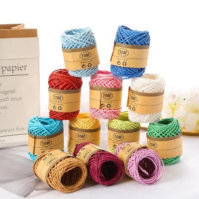 China Colorful Latest Custom Design All Kinds Of Paper Bag Rope Tipping Small Paper Bag Rope Gift Twine Paper Rope for sale