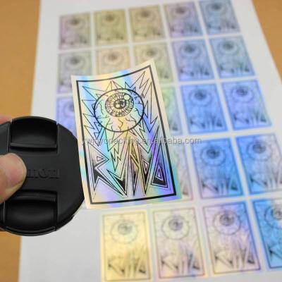 China Custom Waterproof Hologram UV Die Cut Sticker Customized Logo Printing Label Holographic Sticker Rainbow Effect Waterproof for sale