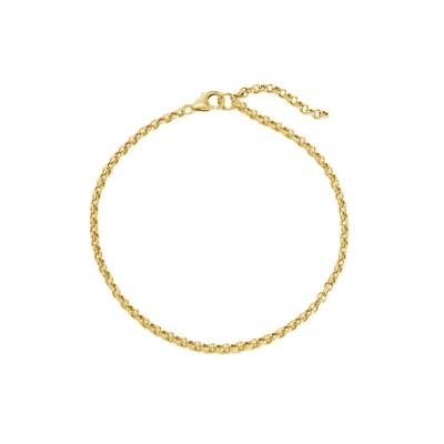 China CLASSIC Fashionable Minimalist Bracelet Jewelry 925 Sterling Silver Bracelet 18k Gold Plated Chain Bracelet For Women for sale