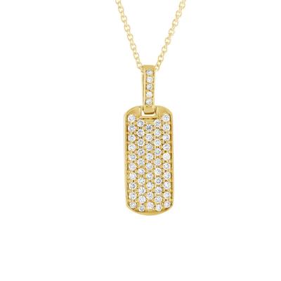 China Fashion Jewelry Wholesale 925 Sterling Silver Necklace 18K Gold Plated Necklace Mini Diamond Pendant Necklace for sale