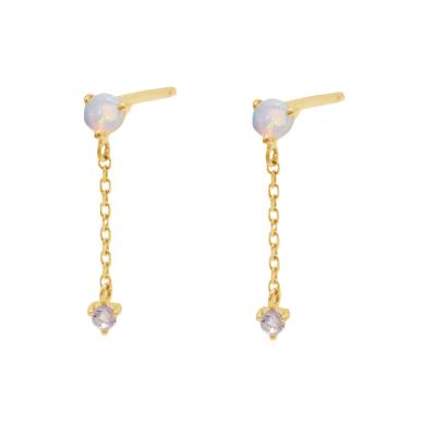 China FASHIONABLE vermeil chian earrings wholesaler wholesaler nagosa sterling silver opal dangle stud earrings for women for sale