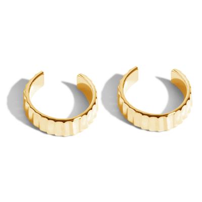 China Unique Design Cute Earrings 925 Sterling Silver Infinity Ear Cuff Gold Plated Cuff Earrings for sale