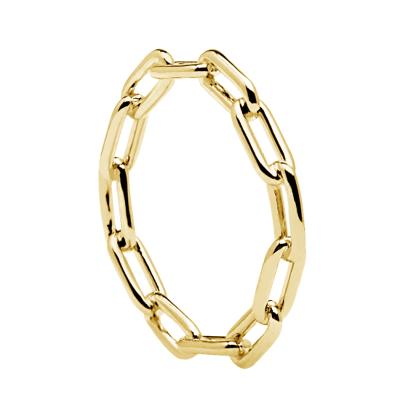 China Ring Jewelry CLASSIC Silver Gold Plated Link Chain Ring 925 Sterling Silver Gold Color Ring 18k Fashion for sale