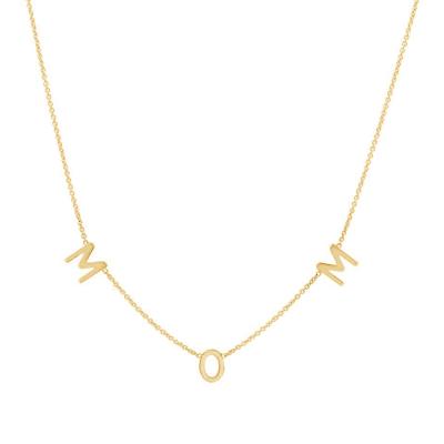 China Factory Wholesale CLASSIC Jewelry 925 Gold Plated 18k Sterling Silver Mom Necklace Mother's Day Gift For Mother for sale