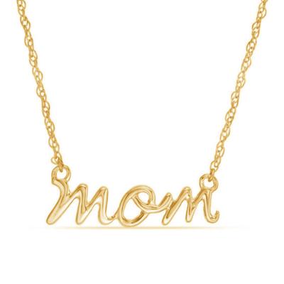 China Mum Necklace Women Sterling Silver Jewelry 18k Gold Plated Jewelry 925 Wholesale Gold Mother's Day Gift CLASSIC for sale