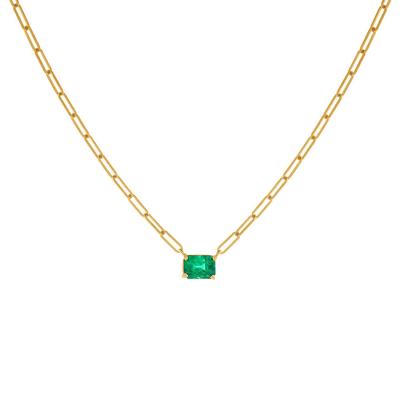 China FASHIONABLE New Arrival Nagosa Necklace 18k Gold Vermeil Jewelry Sterling Silver Green Pendant Necklace for sale