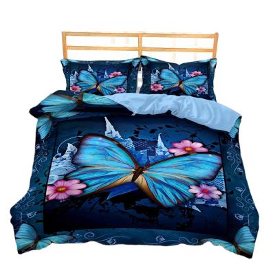 China Anti Static 3D Styles Lighting Up Butterfly Printed Bedding Set for sale