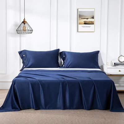 China Home Anti-Static Solid Easy Care Luxury Australia Style Cotton 4pcs Sheet Set for sale