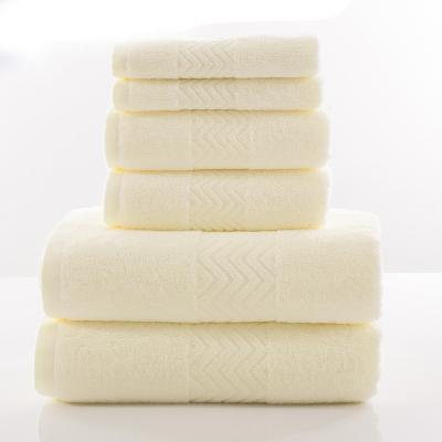 China Home Sustainable American Styles Combed Cotton 3 Piece Bath Towel Set for sale