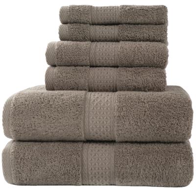 China Sustainable Europe Styles Ultra Cotton Sof Anti Fade 3 Piece Bath Towel Set for sale