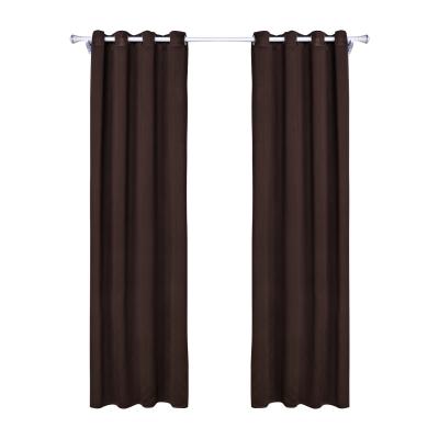 China Blackout American Style Rod Pocket And Tab Blackout Solid Back Curtains For Bedroom for sale