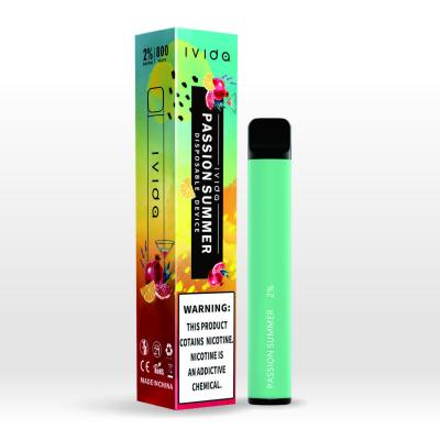 China Puff Bar 800 Puffs Disposable Electric Smoke Vapor 550mAh 3.0ml IVIDA for sale