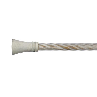 China 3D Gordijn Rod Set van Rod Finials White Sweep Gold van het Patroongordijn Te koop