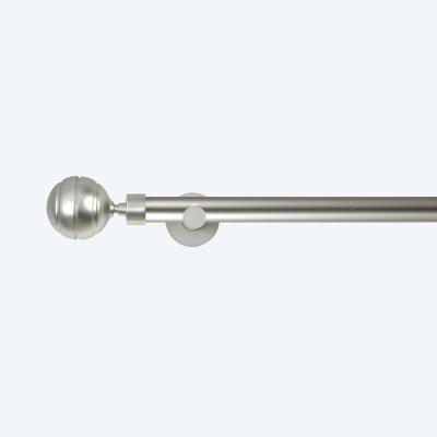 China Cortina Ros da tubulação de Matte Nickel Ribbed Ball Finial 25mm para a decoração da janela à venda