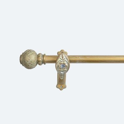 China 16mm Curtain And Rod Set Double Aluminum Alloy Curtain Decorative Finials for sale