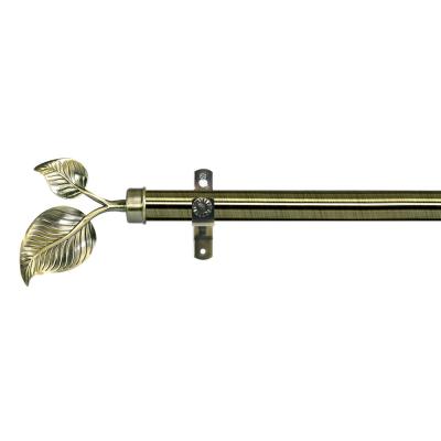 China 28-Millimeter-Durchmesser Bronzevorhang Rod With Leaves Shape Finial zu verkaufen