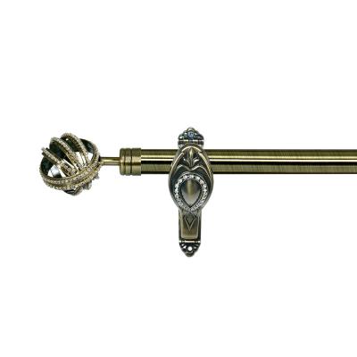 China 25MM Diameter Iron Curtain Rod And Accessories With Diamond For Hotel And Home Decor for sale