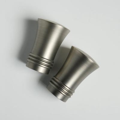 China Single Extendable Aluminum Alloy Curtain Rods End Caps for sale