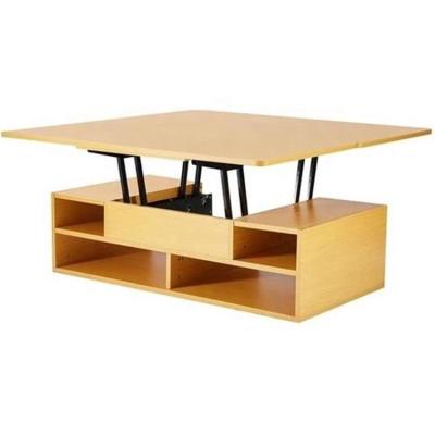 China Hot Selling Space Saving Liftable Extendable Lift Top Coffee Table With Storage for sale