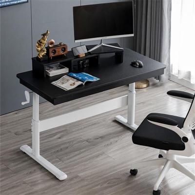 China Factory low price new design adjustable manual wooden height adjustable study (height) desks for sale