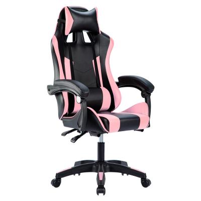 China Silla Custom Logo Office Furniture Economy Adjustable Gamer Chair PU (Height) Leather Gaming Chair With Footrest for sale