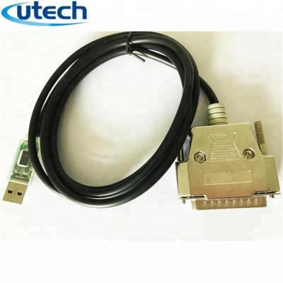 China COMPUTER FTDI USB to Dummy Modem DB-25 CNC DNC Male Cable 1.8M Hardware Flow Control for sale