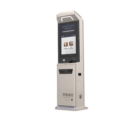 China Bank 27 Inch 32 Inch Payment Kiosk Card Reader QR Free Standing Service Scanner for sale