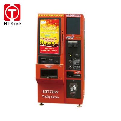 China Indoor Self Service Vending Machine For Lottery Smart Automatic Ticket Kiosk With Ticket Printer And Cash Payment for sale