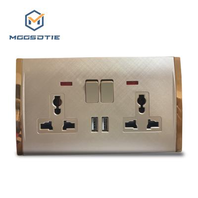 China Dual 13A MF Multi Purpose Universal UK Standard Socket Switch Universal Switch Socket With USB For Wholesales for sale