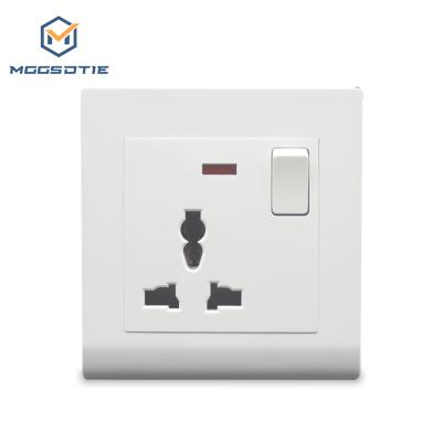 China Multipurpose wall switches UK standard gray 86*86mm 5 gang 1 way10a 250v light wall switch electric forhome for sale