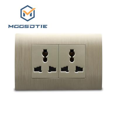 China Multi-Purpose Duplex Popular Double Socket Wall Outlet South America Peru Vietnam Standard Electrical Indoor Wall Switch Socket for sale