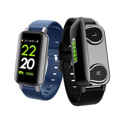 China pro 3G T89 Health Fitness Earphone Smart Smartwatch Tws 2 in 1 Touch Screen Sport Smart Watches for sale