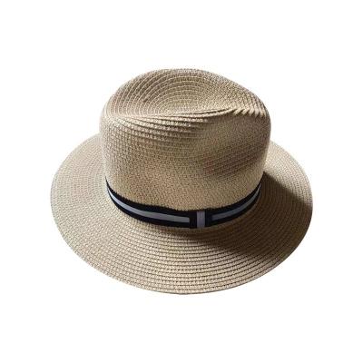 China Korean version of the image of men's and women's foreign trade summer band Jazz Hat Panama Sunshade Beach black holiday Straw Hat for sale