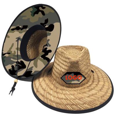 China Wholesale or Custom Natural Patch Cloth Grass Image Print Buy Bulk Men Women Unisex Summer Beach Felted Panama Straw Sun Hat With Logo for sale