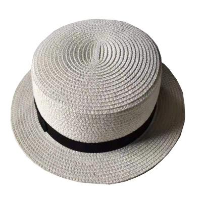 China Image Korean Version Of Summer Hat Straw Flat Top Hat Sweet Saltire Fashion Decoration Sun Female Cute Hat for sale