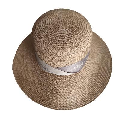 China Summer image Europe and the United States women beach holiday travel straw hat British flat side thrower hat small for sale