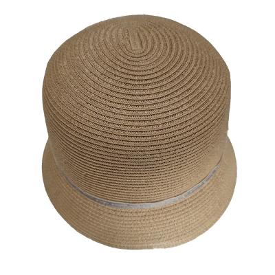 China Retro image foreign trade flat surface British Straw Hat Small Bowler Hat sunshade beach hat for sale