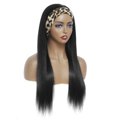 China Factory Price Virgin Hair Silky Straight Raw Hair Wigs Long Glueless Headband Wigs for sale