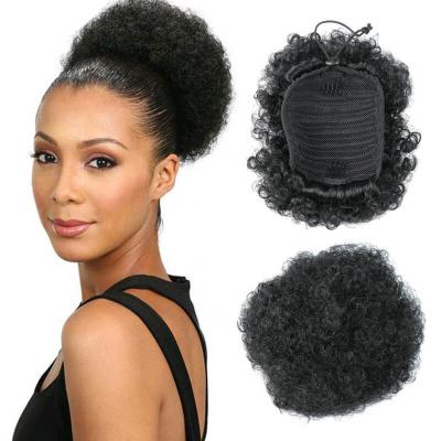 China Afro Curly Chignon Synthetic Bun Curly Hair Bun Afro Curly Puff Bun For Women for sale