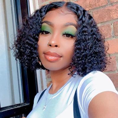 China Silky Straight Closure Bob Wig Human Hair Straight, Short Lace Front Curly Human Hair Wig, Short Natural Wave Hair Wave Wig for African Women for sale