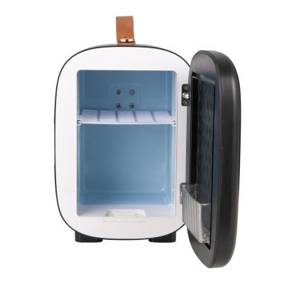 China Factory New Model Mini Fridge Handle Small Cool Drinks 4L THERMOELECTRIC Custom Portable Cute Cosmetic Cooler Fridge for sale