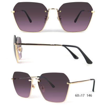 China Fashion Sunglasses 2020 Expensive Sunglasses Metal Polarized Fashion Sunglasses Women Lensless Half Frame Sunglasses for sale