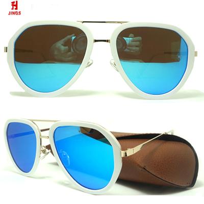 China 2020 fashion sunglasses white frame sunglasses factory polarized sunglasses aviation sun glass metal frame for sale