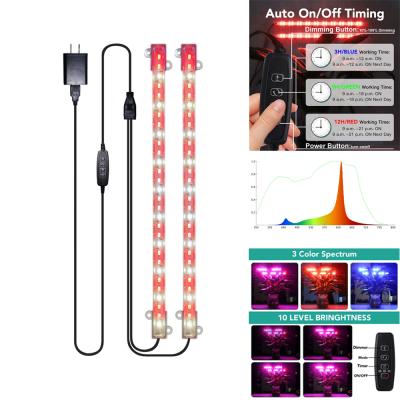 China Seed Seeding Dimmable and Timming Red White Led Tube Lamp 60 LED Two Heads Plant Grow Strips With USB Rechargeable Strip Light for sale