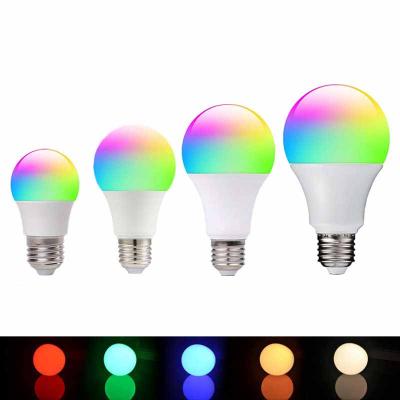 China Hotel A50 A60 A70 A80 3W 5W 10W 15W RGB RGBW Led Bulb Lamp With 24Key Spot Light Remote Controller for sale