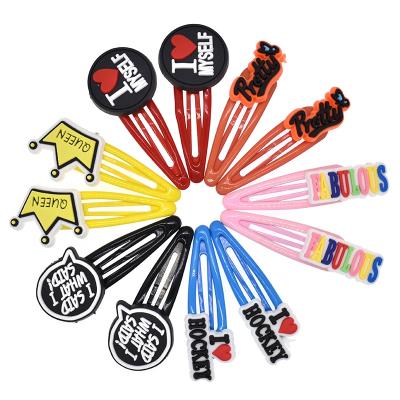 China Decoration Best Selling Hair Clip Design Soft PVC Hair Clip PVC Decorative Hair Pins for sale